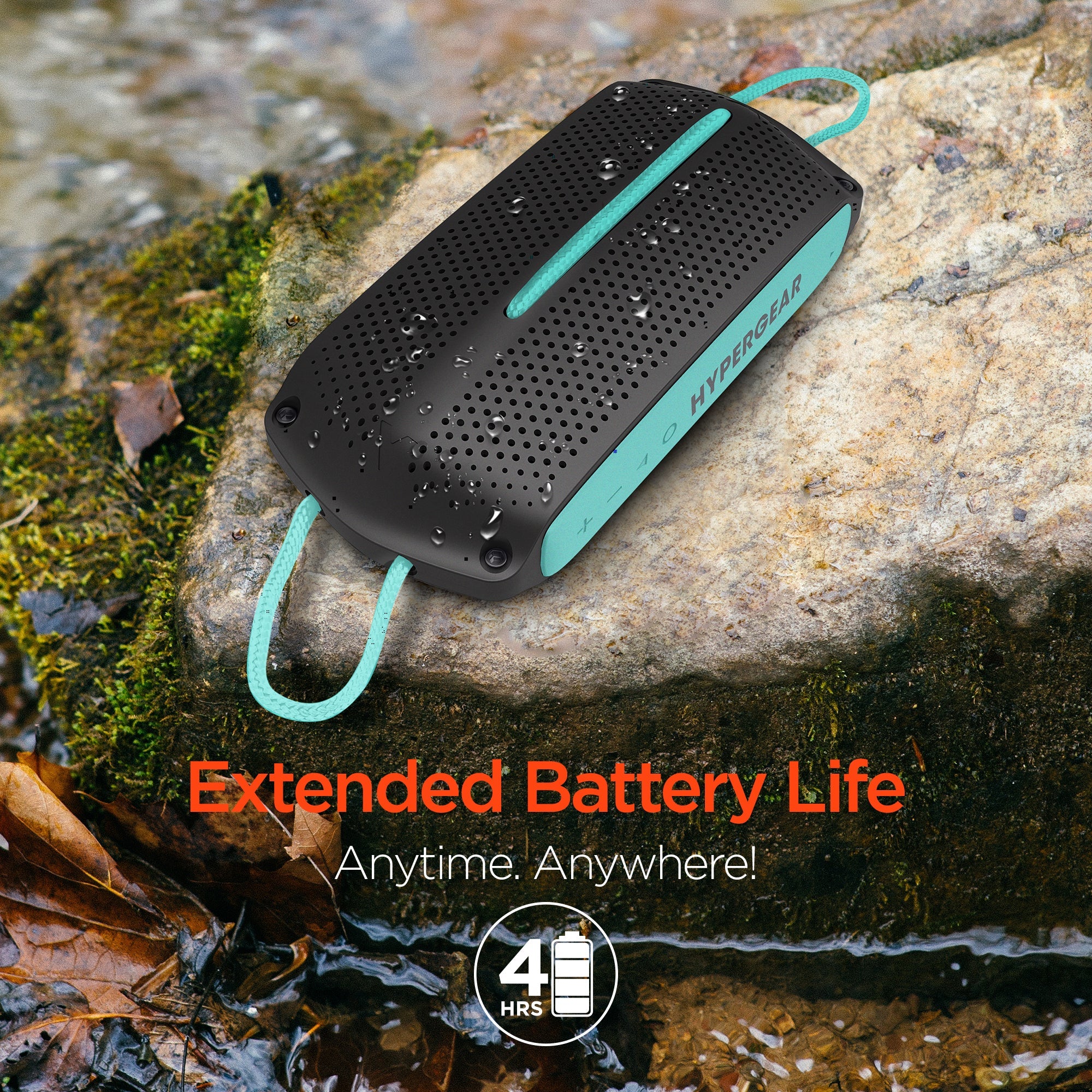 HyperGear Wave Water Resistant Wireless Speaker with Extended Battery Life (WATER-PRNT)