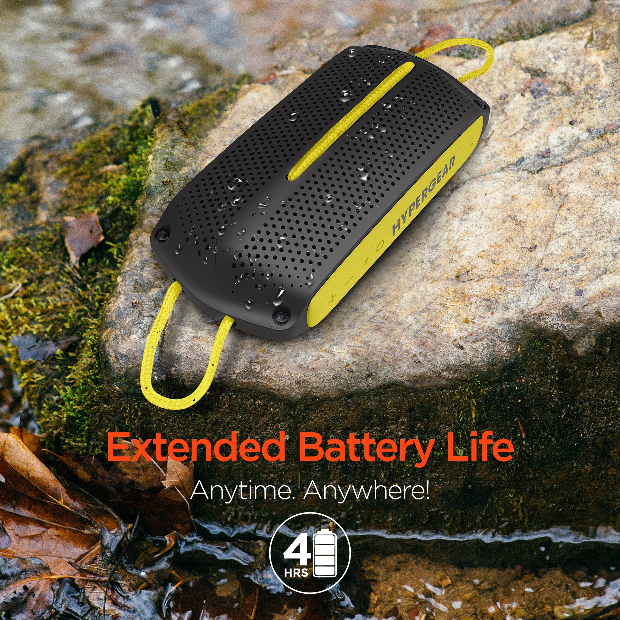 HyperGear Wave Water Resistant Wireless Speaker with Extended Battery Life (WATER-PRNT)